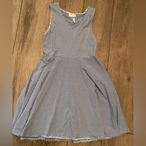 Matilda Jane blue striped sleeveless twirl dress size 12